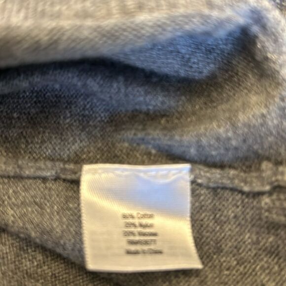 a.n.a dark light gray striped  V neckline tunic sweater Size L EUC - Picture 8 of 9